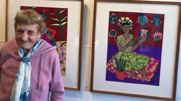 Art in the Garage artist Miriam Kydd is among the Tulgeen clients exhibiting their colourful works at Spiral Gallery until May 15.
