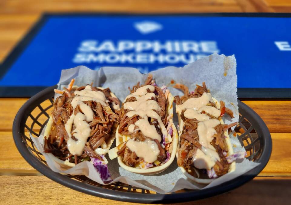 Sapphire smokehouse expands their offering to include freshly cooked meals including smoked pork brisket sliders. Picture supplied. 