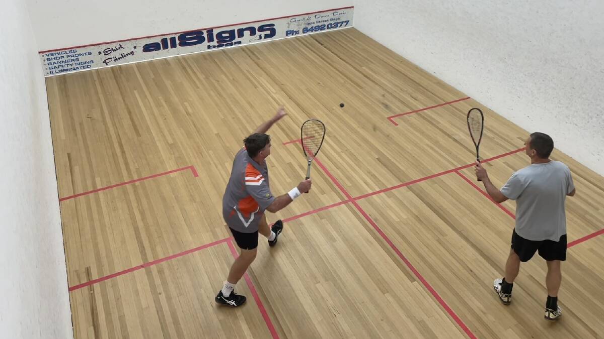 Players during the 2023 Masters Squash Tournament in Bega. Picture by Jimmy Parker