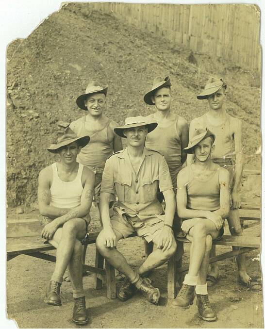 Frank Dwyer, (back, far right), was a prisoner of war at Changi during WWI. Picture supplied