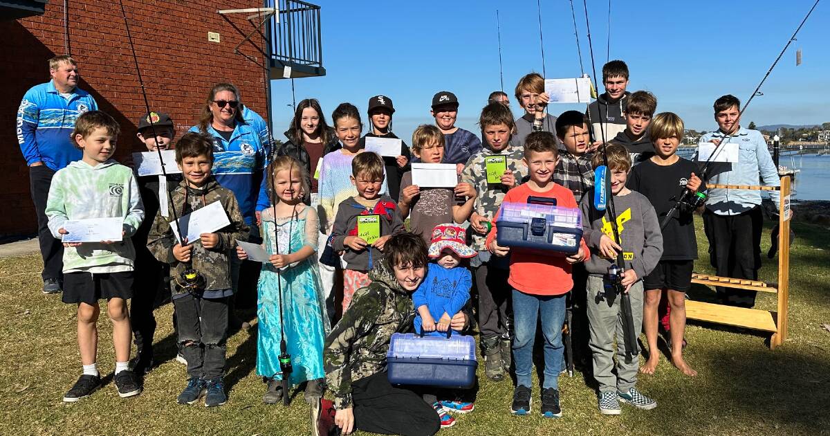 Juniors and Small Fry Winners of the clubs Winter School Holiday Fishing Competition. Picture supplied