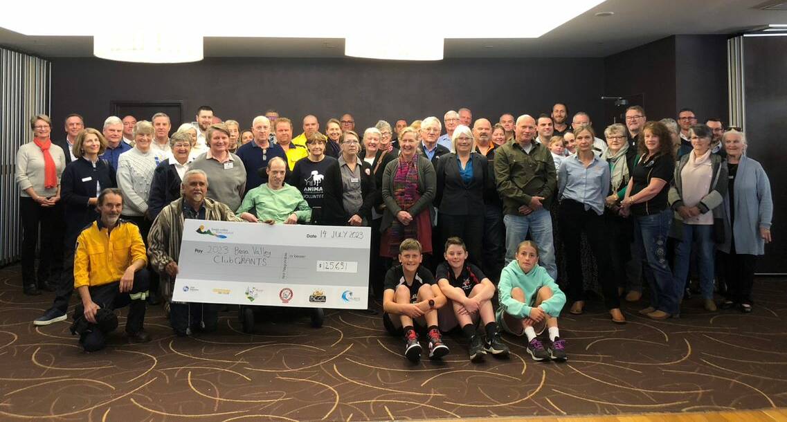Members of 34 community organisations who received funds from ClubGrants on Friday, July 7. Picture supplied