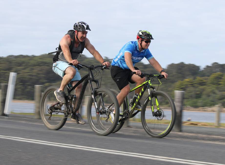 Track ready: Mountain bike riders will go offroad for a 30km ride around Tathra's single track on Saturday ahead of the Enduro. PIcture: Jacob McMaster