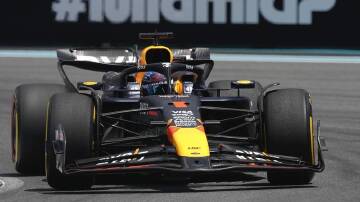 Red Bull driver Max Verstappen steers his car during the Sprint race at the Miami Grand Prix. (AP PHOTO)
