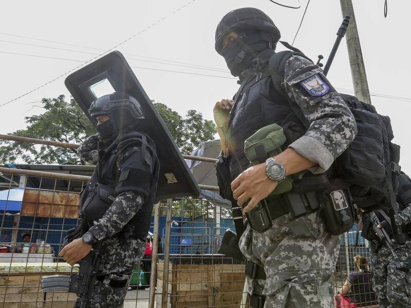 Ten people have died in a suspected turf war between criminal groups in Ecuador. (EPA PHOTO)