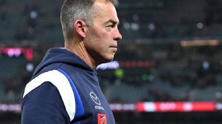 Alastair Clarkson before addressing the violence issue after North's loss to St Kilda. (Joel Carrett/AAP PHOTOS)