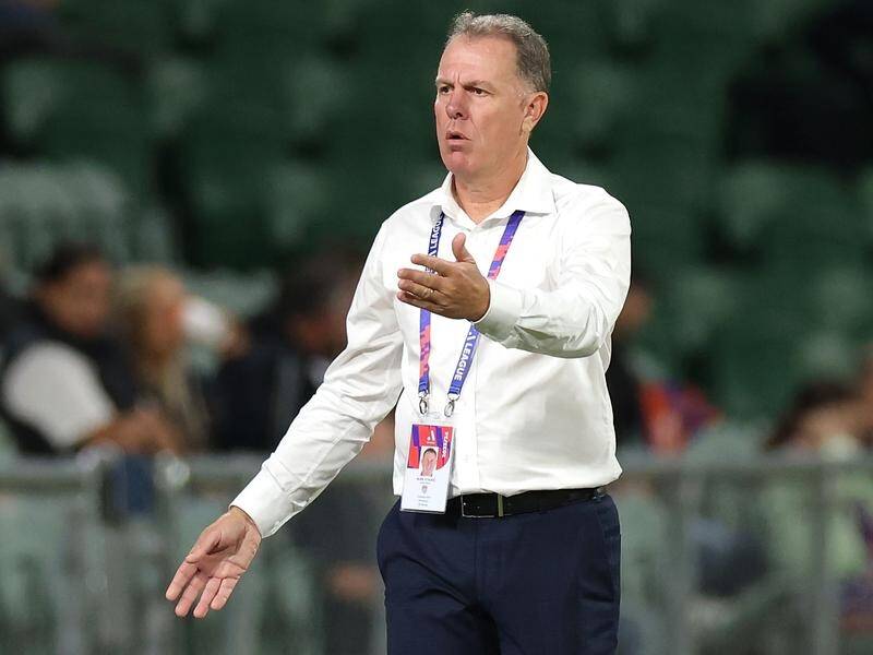 Alen Stajcic will watch Perth's ALM clash with Western United from the stands due to suspension. (Richard Wainwright/AAP PHOTOS)